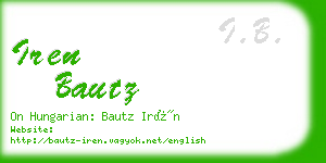 iren bautz business card